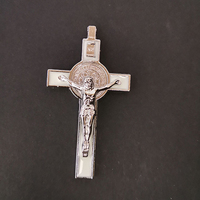 Komi Croix Chapelet Pendentif Accessoires Jésus Alliage Pendentif Croix Catholique Charme Religieux Bijoux Faits Main BRICOLAGE