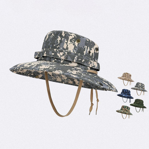 Chapeau Bob en Coton Premium Camouflage avec Protection Solaire UPF, Respirant, Sangle Mentonnière Ajustable pour Activités de Plein Air, Prêt pour Logo Personnalisé - Product Image 1
