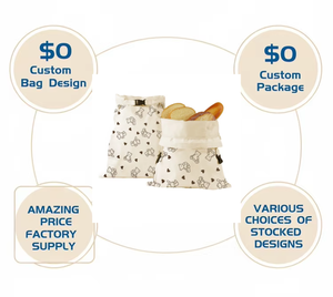 2 Paket Kantong Roti Lilin Lebah untuk Roti Sourdough, Kantong Roti untuk Roti Buatan Sendiri, Kantong Lilin Lebah Katun XL yang Dapat Digunakan Kembali untuk Penyimpanan - Product Image 2