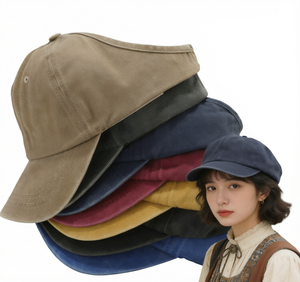Gorra de Béisbol Vintage de Gamuza, Unisex, Color Sólido, Ajustable, de 6 Paneles, con Ojales, Casual, para Primavera y Otoño - Product Image 1