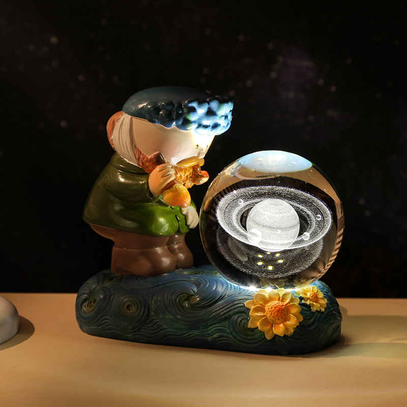 Van Gogh Starry Sky Sphere - Saturn