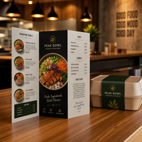 Flyers personnalisés, menus à emporter, affiches et brochures promotionnelles