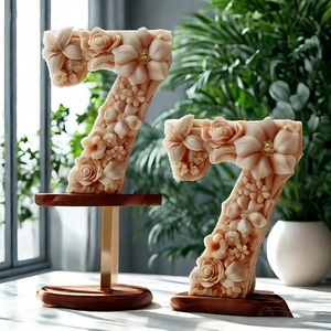 Molde de silicona TangChu con diseño de flor en relieve para velas de aromaterapia y jabones, molde DIY de piedra difusora con diseño de rosa, molde individual para pasteles. - Product Image 2