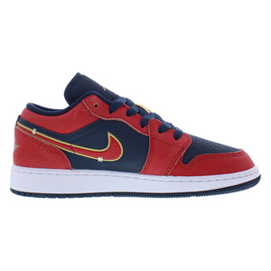 Zapatillas Nike Air Jordan 1 Low Se Leather Gs para niño Armory Navy Sport Red - Product Image 2
