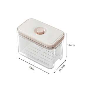 Conteneurs de rangement pour réfrigérateur de cuisine, en PET transparent, écologiques, sans danger pour les aliments, durables, pour légumes et fruits, avec <span class=keywords><strong>couvercle</strong></span> - Product Image 5