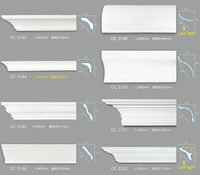 OA-1071 Moulure Couronne en Polyuréthane Écologique, Durable et Légère, Pré-Préparée, Style Européen, Décoration Intérieure/Extérieure pour Villa