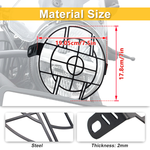 Waximoto apto para <span class=keywords><strong>Royal</strong></span> <span class=keywords><strong>Enfield</strong></span> Himalayan 450 2024- Aftermarket aluminio luz delantera faro protector cubierta rejilla Protector parrilla - Product Image 2