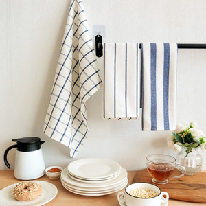 Strofinaccio da cucina in cotone a righe <span class=keywords><strong>blu</strong></span> e bianche, super assorbente, 15,7*23,6 pollici, resistente panno per la pulizia della cucina. - Product Image 1