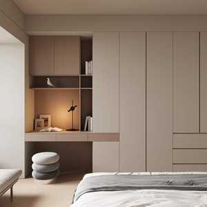 Armario de Lujo Personalizado para el Hogar con Puertas, Estilo Moderno Europeo, Armario de Madera con Acabado Granulado para Dormitorio - Product Image 1