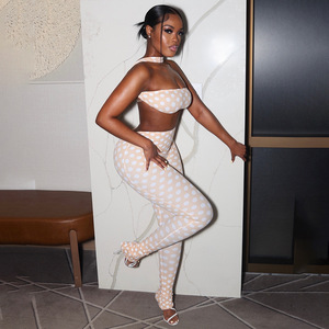 ชุดเซ็ต 2 ชิ้น เสื้อครอปเปิดหลัง + กางเกงขายาว สำหรับผู้หญิง สไตล์เซ็กซี่ เหมาะสำหรับใส่ไปเที่ยวคลับ ชุดลำลองสำหรับผู้หญิง ฤดูใบไม้ผลิ ฤดูใบไม้ร่วง - Product Image 6