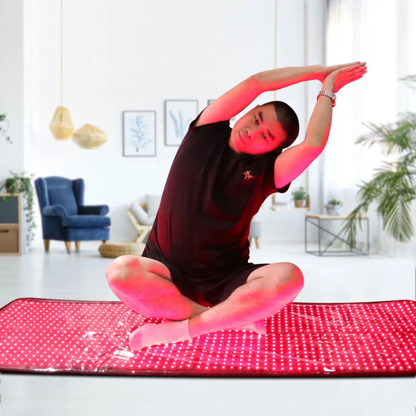 빨간 가벼운 매트 가정 사용 아름다움 장비 큰 Led 가벼운 치료 패드 적외선 침대를 구호하십시오