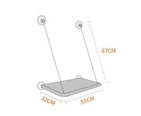 Hamac pliable en bois pour chat, à fixer au fenêtre, gain de place, lavable, pour le repos des chats et des chiens