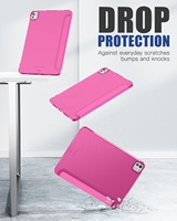 MoKo Coque de protection mince antichoc Coque arrière transparente Housse à trois volets Tablette Folio pour iPad pro 11 pouces 2024