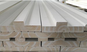 Cadre de <span class=keywords><strong>porte</strong></span> intérieur en MDF peint blanc apprêté, style moderne nord-américain, avec plinthe en HDF pour maison - Product Image 4