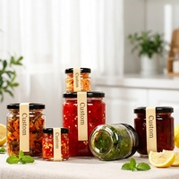 Geurdicht opbergdoosje voor bloemen, 2oz 3oz 4oz glazen potjes met deksels, op maat gemaakte fruit- en bloempot met metalen deksel, zwart wit