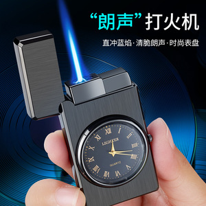 Lighter With Quartz Watch <b>Clock</b> Portable Butane Windproof Business Gifts Multiple Colors Available - Product Image 4