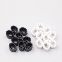 Vente chaude Fermoirs noirs en plastique à dégagement rapide avec trou de 3 mm 4 mm pour collier bracelet bijoux fabrication de cordes