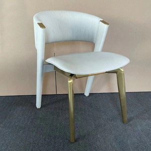 <span class=keywords><strong>Mejor</strong></span> venta italiano minimalista <span class=keywords><strong>tela</strong></span> Silla de comedor de hotel de estilo moderno comedor hardware pie sillón - Product Image 4