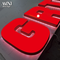 Enseigne LED 3D personnalisée en lettres miniatures pour extérieur, signalétique publicitaire pour entreprise, enseigne de magasin, lettres en relief