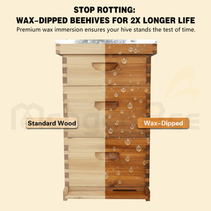 Nueva Colmena Langstroth MengerBee de 30 Cuadros, de Abeto Chino con Revestimiento de Cera, en Stock Local de EE. UU., Color Madera, 1 Año de Garantía, Envío Rápido - Product Image 5