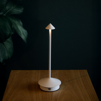 Lámpara de Noche Led con Forma de Pirámide Recargable Atenuación Táctil Lámpara de Mesa Portátil