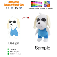 Peluche personnalisée pour chien, mascotte en peluche, animal en peluche sur mesure avec tenues, peluches Kawaii toutes tailles