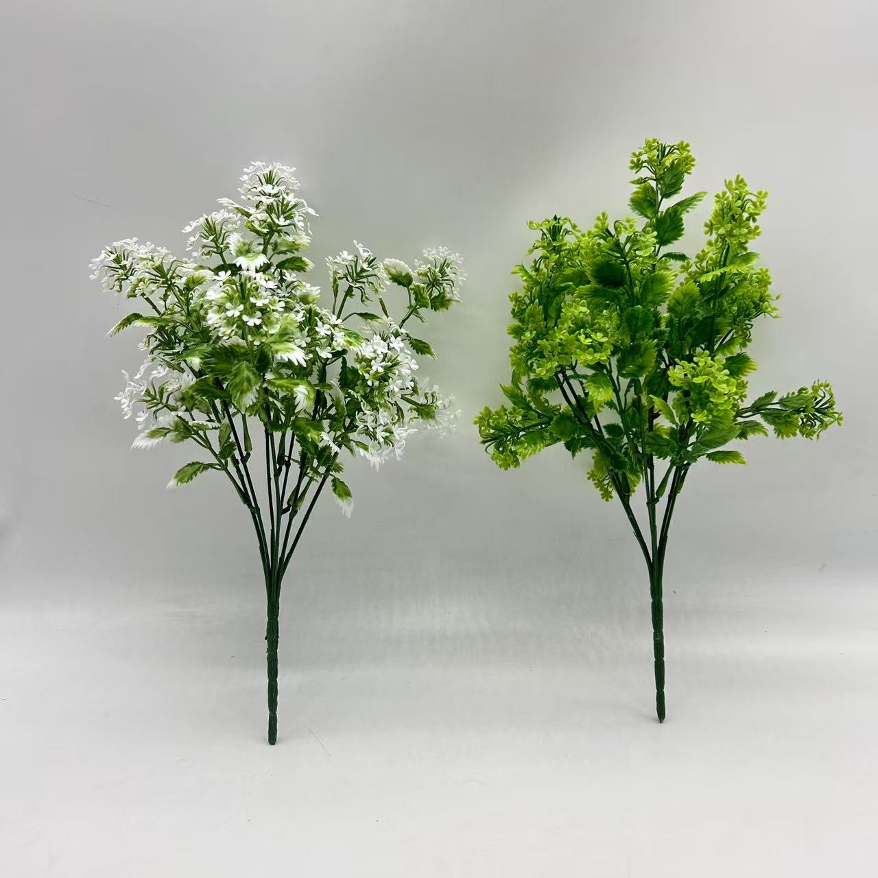 Прочное внутреннее/наружное украшение для дома с зелеными искусственными цветами, зеленые искусственные растения и зелень