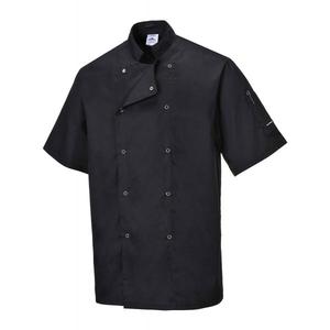 PORTWEST - C733BKRXL Chaqueta negra de chefs de Cumberland-EAN 5036108177080 CHEFS AND FOOD INDUSTRY WORKWEAR - Product Image 1