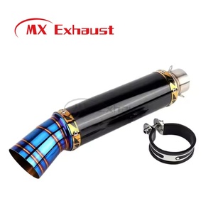 Thiết kế mới lưu lượng cao tùy chỉnh 51mm đầu vào thép không gỉ + Ống sợi carbon thoát moto xe máy xả Muffler giảm thanh - Product Image 6