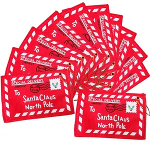 10 шт., конверт для конфет с надписью «Санта-Клаус»