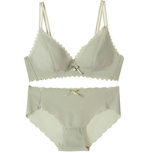 Conjunto <span class=keywords><strong>de</strong></span> sujetador sexy Diseño acolchado para chicas calientes Ropa interior <span class=keywords><strong>de</strong></span> punto Fotos Ropa interior sexy caliente - Product Image 5