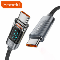 Toocki alta calidad tipo C a tipo C Pd carga Usb Cable pantalla Digital Cable Pd Cable 100W Pd diseño transparente