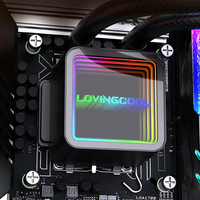 LOVINGCOOL pendingin komputer 360MM, pendingin air blok game PC Kit pendingin cair prosesor air untuk LGA 115X/1700