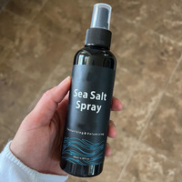 100% bouteilles de pulvérisation d'eau de maquillage d'huile faciale en plastique PET recyclé 4oz 6oz 8oz 12oz Black Bullet Round Sea Salt Hair Spray Bottle