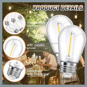 Guirnalda LED impermeable IP65, cadena de luces de 10m, 48 pies, Bombilla S14 para Patio, decoración de Camping, plástico para decoraciones navideñas - Product Image 3