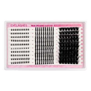 Pestañas Postizas de Longitud Mixta, Naturales y Esponjosas, Estilo DIY, Extensiones de Pestañas Individuales en Racimos, Estilo Mixto, Pestañas Puntiagudas, Negras, 10-18 mm - Product Image 5