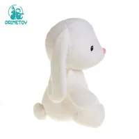 Peluche lapin blanc de 14 cm, longues oreilles de lapin, jouet en peluche, doux, vente en gros