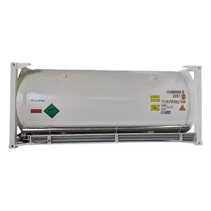 Sử dụng rộng rãi nhiên liệu lox LIN LAR lng LPG 20ft ISO Tank container để bán