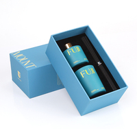 Ensemble cadeau de diffuseur de parfum et de bougie en roseau de luxe sur mesure avec étiquette privée, multi-parfums, 50 ml, 70 g