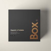 Boîte d'emballage magnétique rigide et dure en papier de carton recyclable de taille personnalisée boîte cadeau magnétique pliante de luxe avec couvercle magnétique