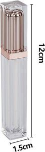 Custom <b>Clear</b> Square Luxurious Lip <b>Gloss</b> Tube with Screw Cap Custom Color Luxury Packaging - Product Image 3