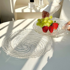 In lastra di vetro del vento nebulosa modello di ghiaccio piatto di frutta casa da salotto Dessert piatto di frutta secca Dim Sum - Product Image 3
