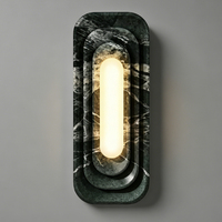 Lampe murale LED en marbre de style vintage minimaliste, inspirée de l'italie, pour salon, murs décoratifs, design de créateur, lampe de chevet