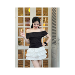 Jupe courte décontractée et douce à la vente chaude pour femmes, couleur unie, 100% coton, qualité supérieure, service OEM, usine du Vietnam - Product Image 4