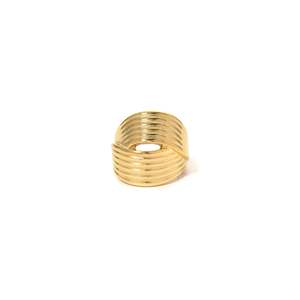 Fashion <b>Rings</b> PVD Gold Plated 316L Stainless Steel Sustainable Resistant Design - Product Image 1