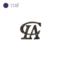 Patch tissé personnalisé, badge logo de marque, décalcomanie, strass en vrac pour verre, patch pour vêtements, motifs thermocollants