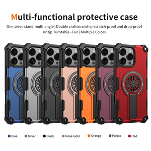Nuovo Design: Custodia per Cellulare con Supporto Magnetico Girevole per iPhone 17 16 15 14, Cover Posteriore Antiurto per <span class=keywords><strong>Samsung</strong></span> - Product Image 2