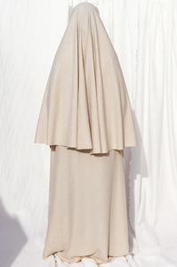 Ensemble de robe islamique musulmane arabe Khimar <span class=keywords><strong>Jilbab</strong></span> Abaya Khimaar musulman <span class=keywords><strong>2</strong></span> pièces pour femmes - Product Image 6