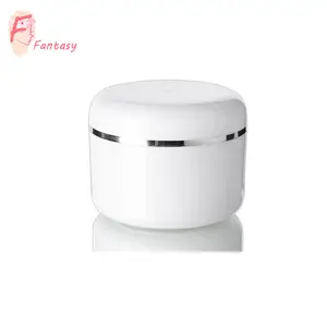 Made in China 50g 100g 200g glossy white PP plastic cream jar with double walls plastic lotion container jar supplier