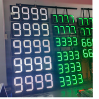 Papan Tanda LED SPBU 18 Inci Warna Putih/Hijau/Merah Tampilan Angka Digital LED 88.88 Papan Harga SPBU LED